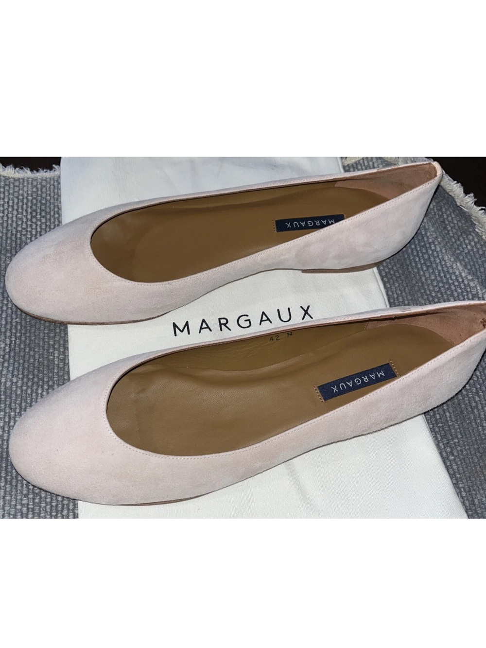 Margaux Lonnberg Suede Ballet Flats Pink Size 42 N (best fit US 11 Narrow) New